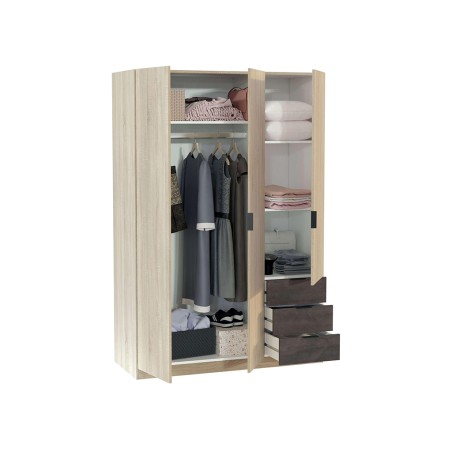 Armari 3 Portes+3 Calaixos Roure Canadina/Òxid