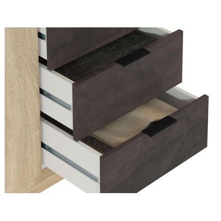 Armari 3 Portes+3 Calaixos Roure Canadina/Òxid