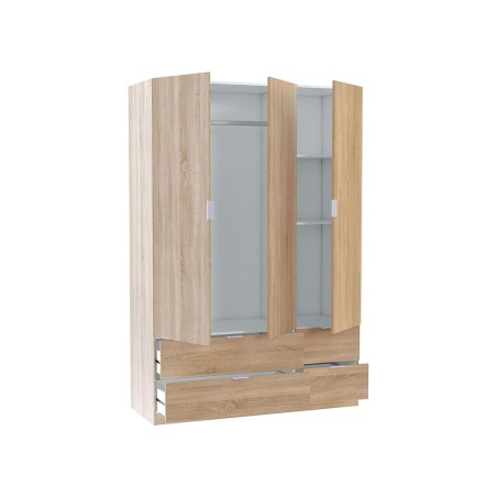 Armario 3 Puertas+4 Cajones Roble Canadian