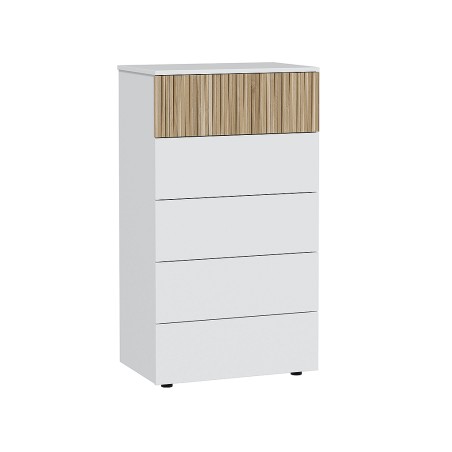 Cómoda 5 Cajones Ethna Blanco Artik/Natural