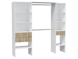 Armario Vestidor 3 Cajones Ethna Blanc Artik/Natur
