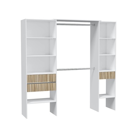 Armario Vestidor 3 Cajones Ethna Blanc Artik/Natur