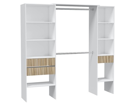 Armario Vestidor 3 Cajones Ethna Blanc Artik/Natur
