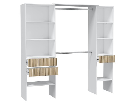 Armario Vestidor 3 Cajones Ethna Blanc Artik/Natur