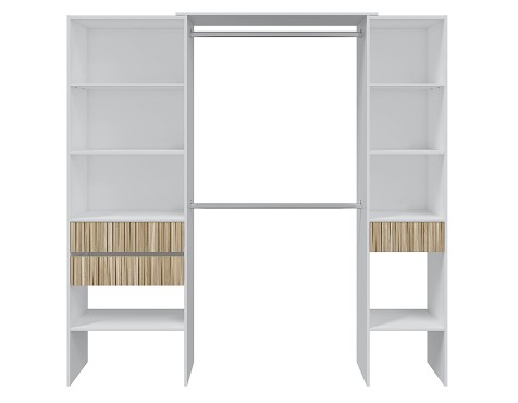 Armario Vestidor 3 Cajones Ethna Blanc Artik/Natur