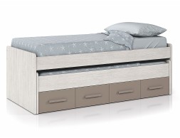 Cama Doble Ares Blanco Alpes/Basalto
