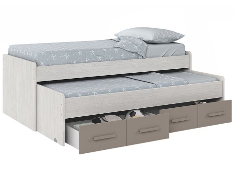 Cama Doble Ares Blanco Alpes/Basalto