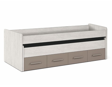 Cama Doble Ares Blanco Alpes/Basalto