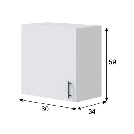 Mueble Alto Cocina Kira 1 Puerta Blanco