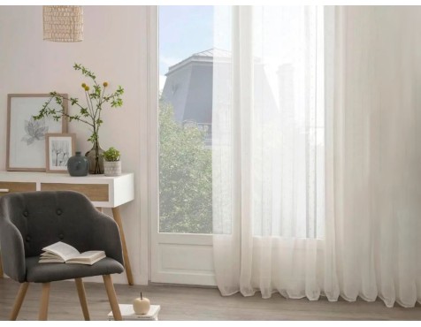 Cortineta Llàgrima Anissa Blanc marfil1 400X2400Mm