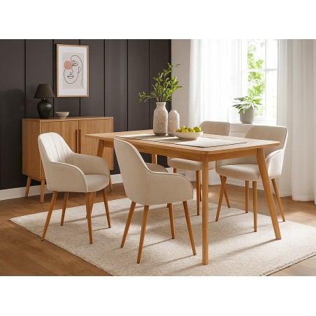 Juego 2 Sillas De Comedor Monroe Marfil