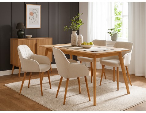 Juego 2 Sillas De Comedor Monroe Marfil