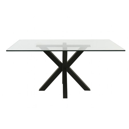 Mesa Comedor Stacy Cristal/Negro