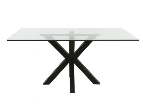 Mesa Comedor Stacy Cristal/Negro