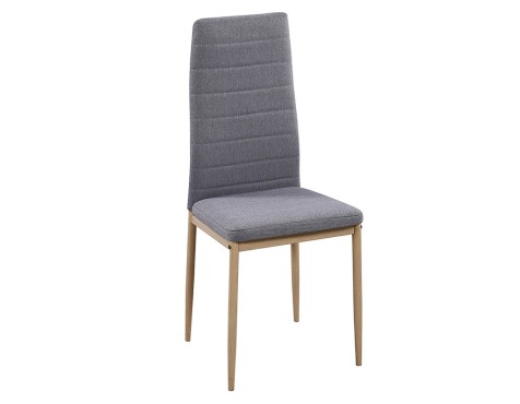Juego 4 Sillas De Comedor Avat Gris Acero