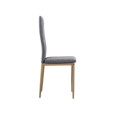 Juego 4 Sillas De Comedor Avat Gris Acero