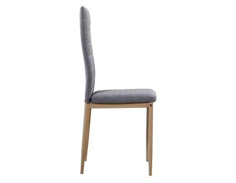Juego 4 Sillas De Comedor Avat Gris Acero