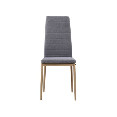 Juego 4 Sillas De Comedor Avat Gris Acero