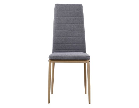 Juego 4 Sillas De Comedor Avat Gris Acero