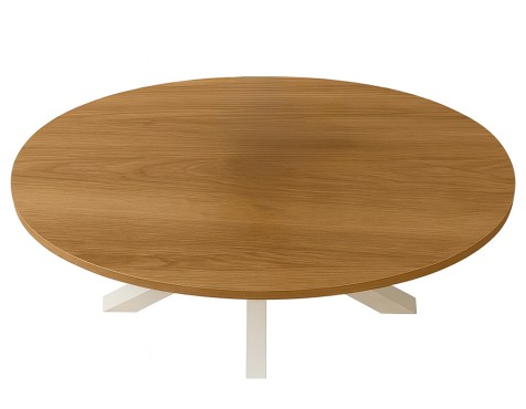 Mesa De Centro Stacy Oval Roble/Blanco