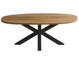 Mesa De Centro Stacy Oval Roble/Negro