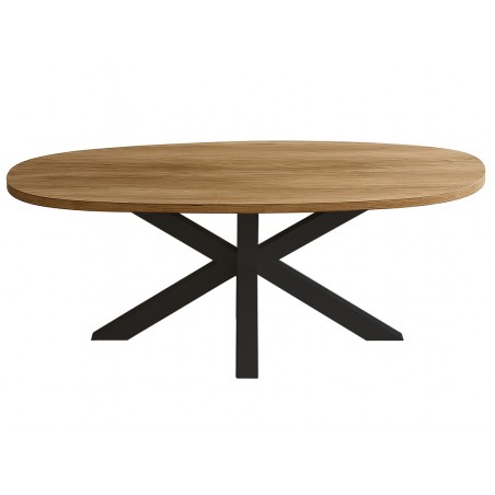 Mesa De Centro Stacy Oval Roble/Negro
