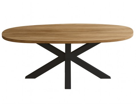 Mesa De Centro Stacy Oval Roble/Negro