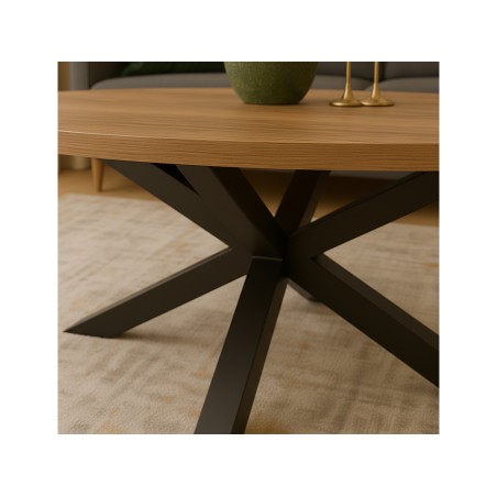 Mesa De Centro Stacy Oval Roble/Negro