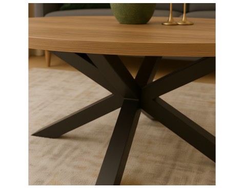 Mesa De Centro Stacy Oval Roble/Negro