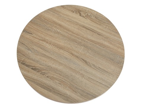 Mesa De Comedor Redonda Cleveland 2 Roble/Negra