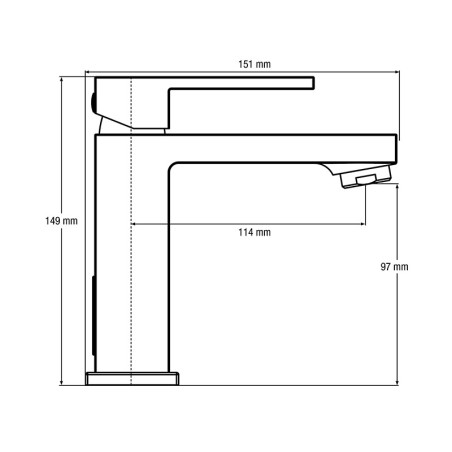Grifo Lavabo Monomando Noir Square Negro