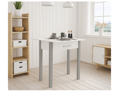 Mesa De Cocina Plegable Sendai Blanca