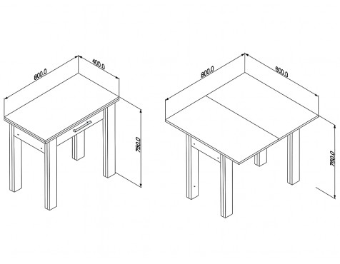 Mesa De Cocina Plegable Sendai Blanca