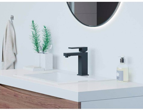 Aixeta Lavabo Monocomandament Noir Square Negre