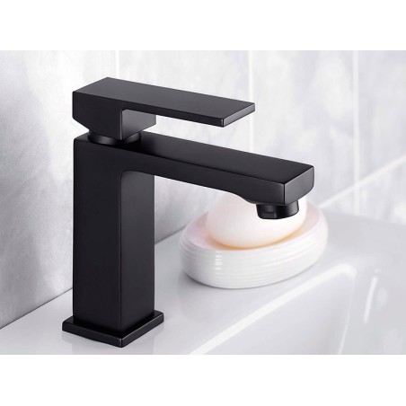 Aixeta Lavabo Monocomandament Noir Square Negre