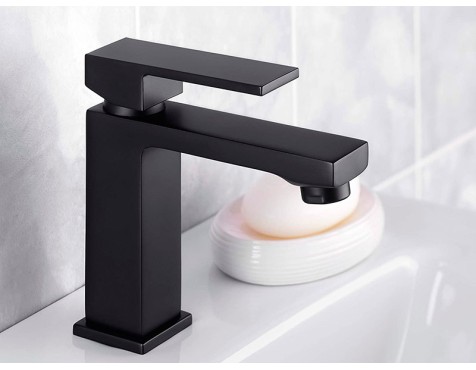 Grifo Lavabo Monomando Noir Square Negro