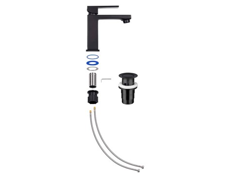 Grifo Lavabo Monomando Noir Square Negro