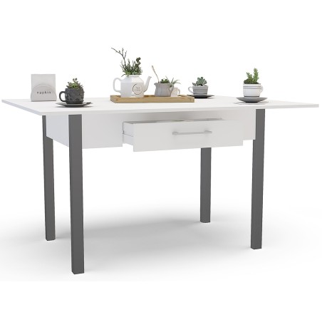 Mesa De Cocina Plegable Sendai Blanca