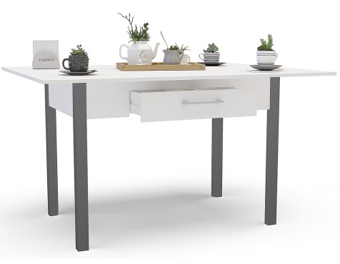 Mesa De Cocina Plegable Sendai Blanca