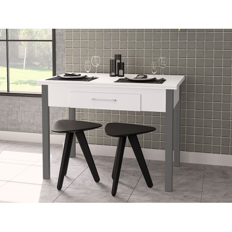 Mesa De Cocina Plegable Sendai Blanca