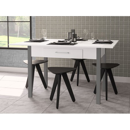 Mesa De Cocina Plegable Sendai Blanca