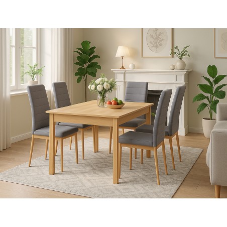Mesa De Comedor Extensible Sforza Roble Natural