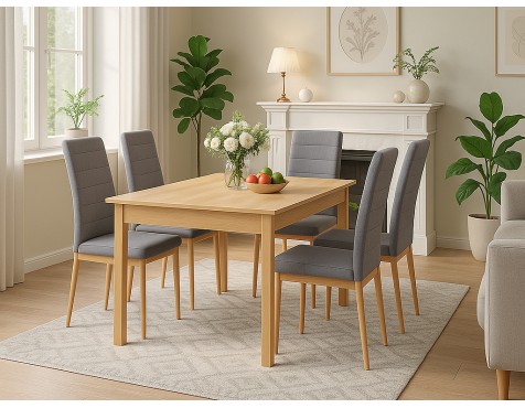 Mesa De Comedor Extensible Sforza Roble Natural