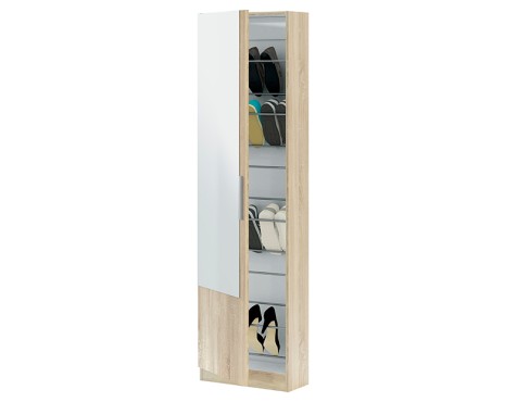 Mueble Zapatero Gusto Con Espejo Roble Canadian