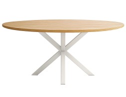 Mesa Comedor Stacy Oval Roble/Blanca