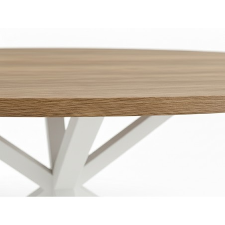 Mesa Comedor Stacy Oval Roble/Blanca