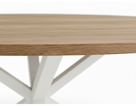 Mesa Comedor Stacy Oval Roble/Blanca