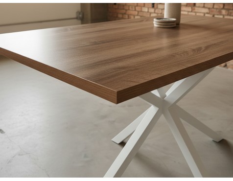 Mesa Comedor Stacy Rectangular Roble/Blanca