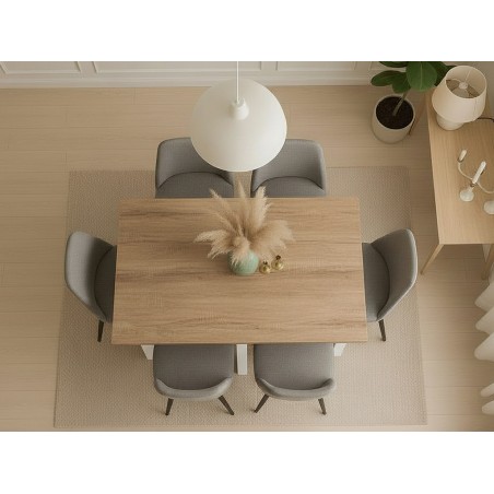 Mesa Comedor Stacy Rectangular Roble/Blanca