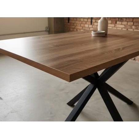Mesa Comedor Stacy Rectangular Roble/Negra